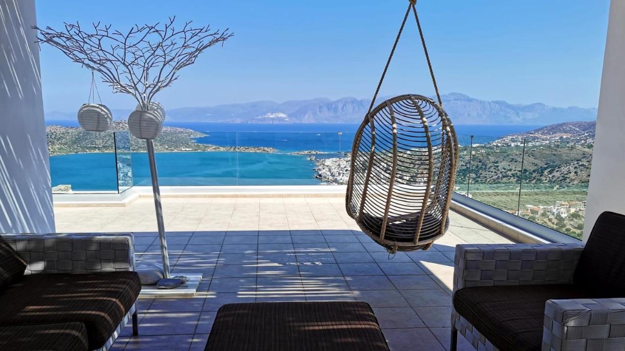 Villa Estee, Luxury Villa With Private Infinity Pool And Jacuzzi Elounda Exterior foto