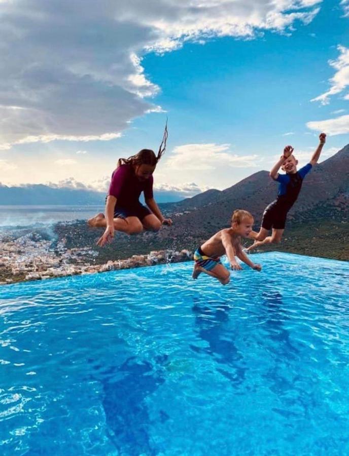 Villa Estee, Luxury Villa With Private Infinity Pool And Jacuzzi Elounda Exterior foto
