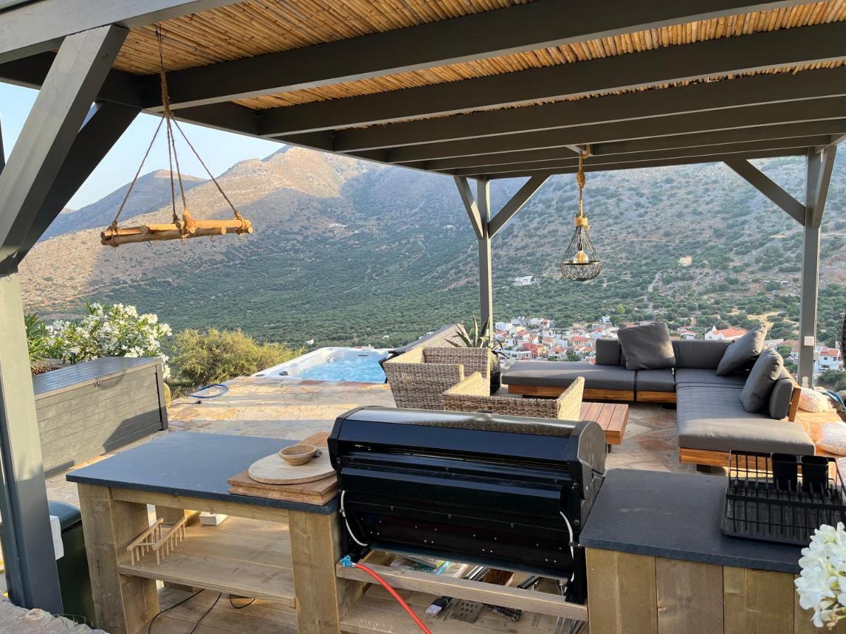 Villa Estee, Luxury Villa With Private Infinity Pool And Jacuzzi Elounda Exterior foto
