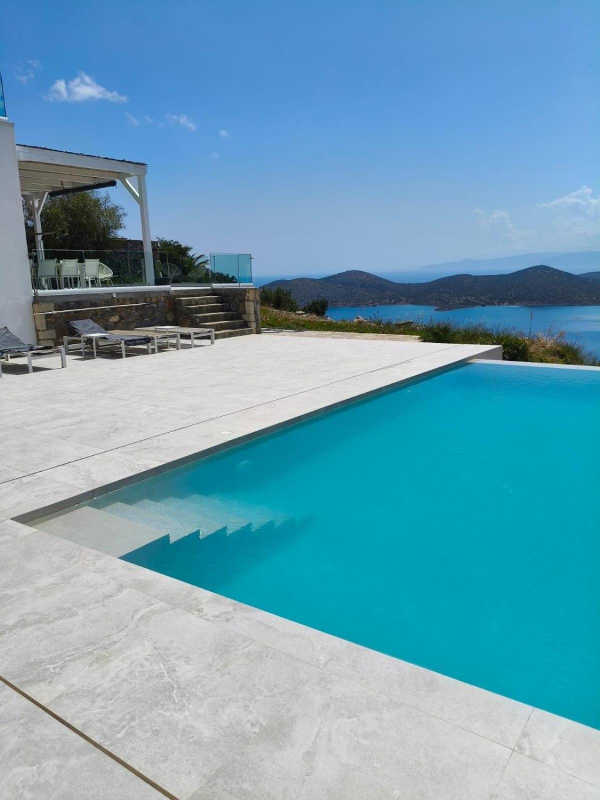 Villa Estee, Luxury Villa With Private Infinity Pool And Jacuzzi Elounda Exterior foto